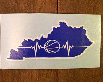 University of Kentucky decal- basketball the heartbeat of Kentucky decal- yeti-tumbler-cooler-car window decal