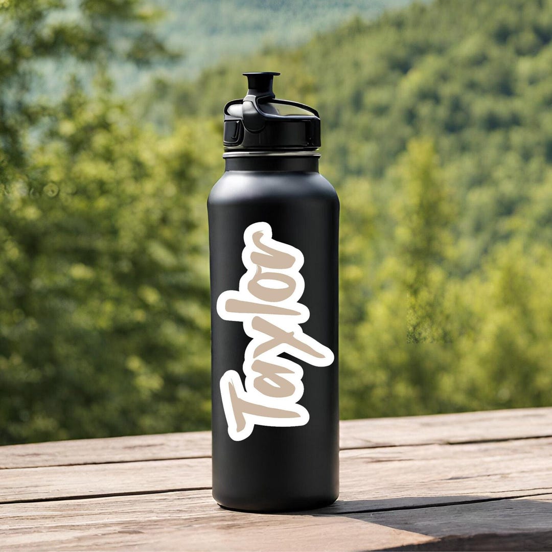 Water Bottle Name Sticker, Custom Name Decal, Laptop Name Sticker, Name ...