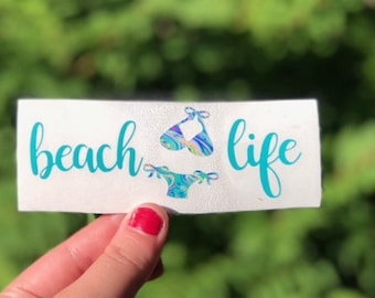 Beach life decal | Beach Sticker | Bikini Decal Sticker |  Beach Life Sticker