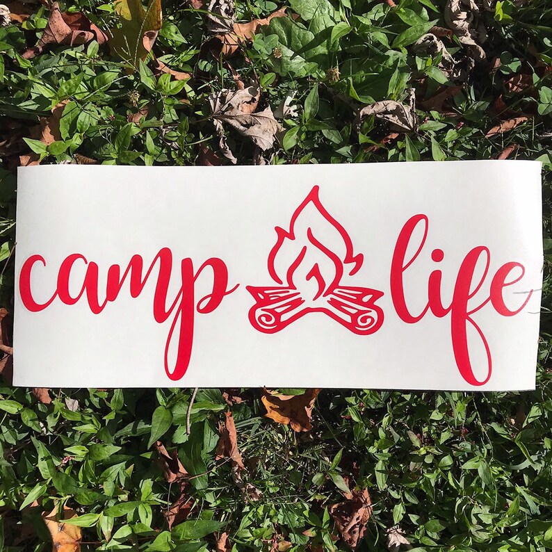 Camp Life Decalcamp Fire Decaloutdoor Decal Vinyl Car Decal Etsy