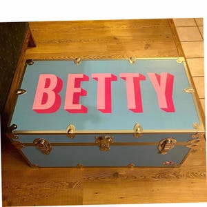 Kids Camp Trunk Name Sticker, Custom Footlocker, Large Personalized Name Decal, Summer Camp Name Label
