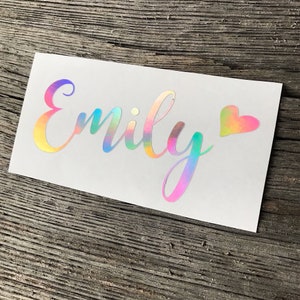 Holographic Name Sticker for Tumbler | Vinyl Name Decal | Custom Name Decal | Name Decal for  | Tumbler Name Decal |  Name Decal