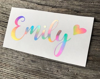 Holographic Name Sticker for Tumbler | Vinyl Name Decal | Custom Name Decal | Name Decal for  | Tumbler Name Decal |  Name Decal