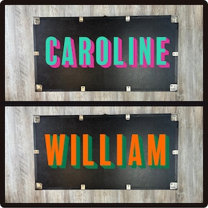 Custom Camp Trunk Name Sticker, Camp Trunk Decal, Summer Camp Trunk Sticker, Kids Camp Name Label, Camp Trunk Personalization