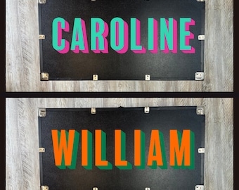 Custom Camp Trunk Name Sticker, Camp Trunk Decal, Summer Camp Trunk Sticker, Kids Camp Name Label, Camp Trunk Personalization
