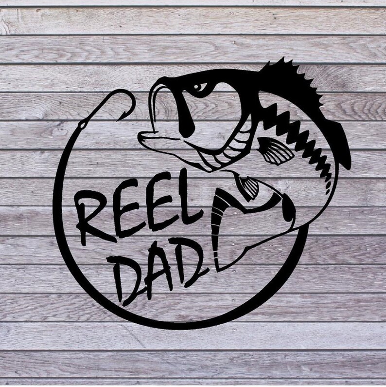 Dad Fishing Car Decal Reel Dad Decal Sticker Fishing Cup Etsy