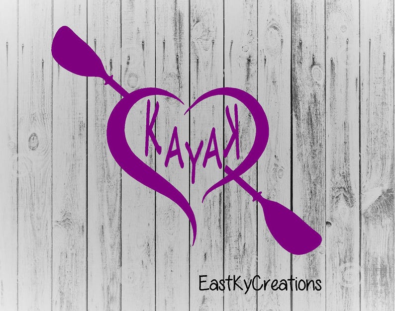 Kayak car decal Kayak Sticker Love to Kayak decal sticker Etsy