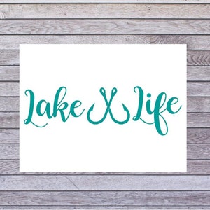 Lake Life Fishing Decal Sticker | Fishing Car decal | Lake Life Sticker