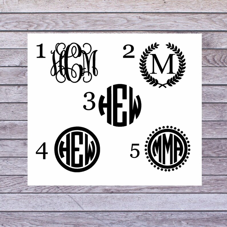Custom Monogram Decal for Tumbler Monogram Cup Decal Sticker Etsy