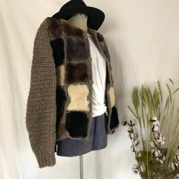 Vintage | Hand Knit | One of a Kind | Shearling |