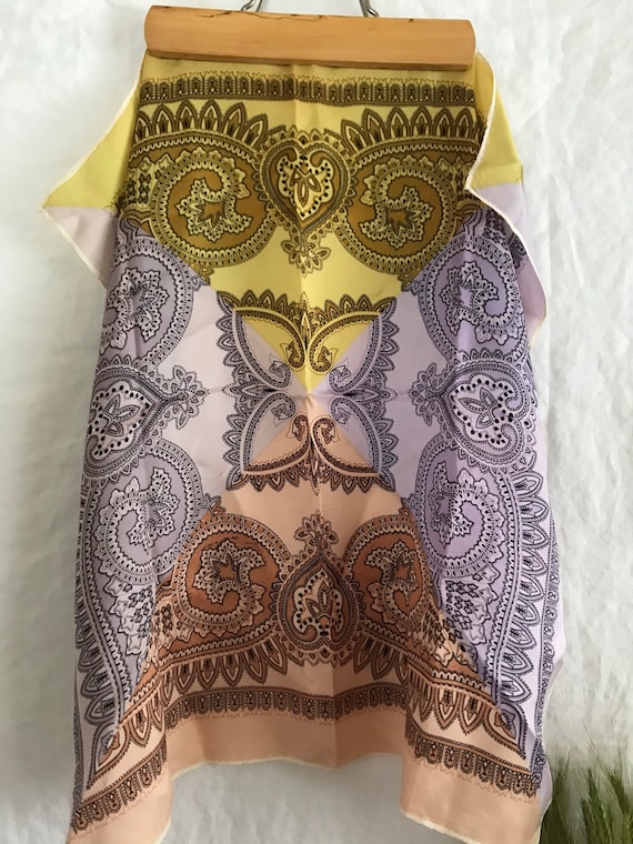 SALE!!! Vintage | Silk | Tri Color | Pastel | Pai… - image 1