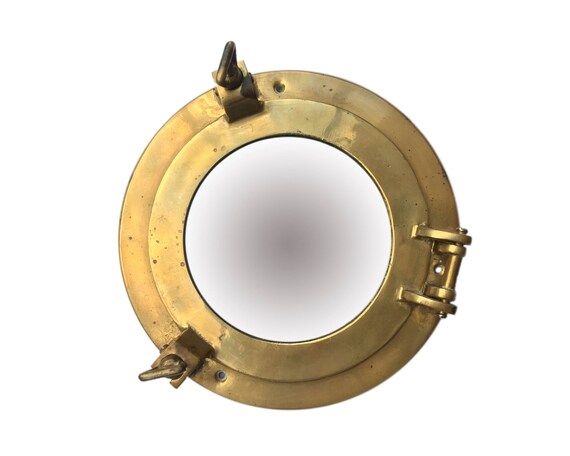 Vintage Brass Porthole Mirror Vintage Brass Porthole Mirror
