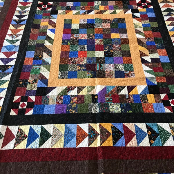 Quilt Scrappy fatto a mano da regina a re