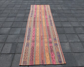 Small Kilim Rug, Small Size Kilim Rug, Kilim Small Rug, 2.9x9.7 Ft, Handwoven Rug, Vintage Kilim Runner, Runner Rug, EclecticRug,Rug ,