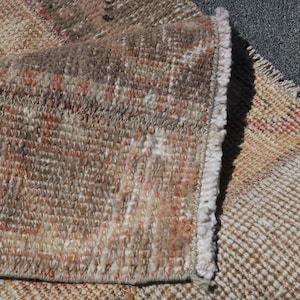 2x8 Turkish Vintage Runner Rug, 2x8 Vintage Runner, 2x8 Rug, Narrow Handmade Wool Rug, 2x8 Runner Rug, Shades Of Terracotta Beige Rug, Gifts