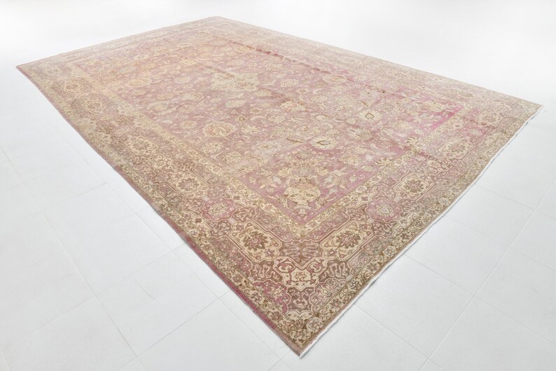 10x16 Burgundy Pink Oversize Persian Rug, Extra Large Area Rug, 10x16 ...