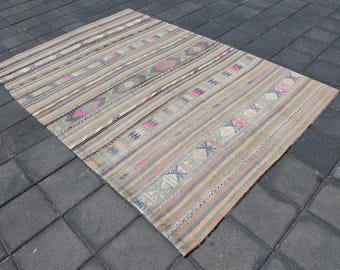 6x9 Area Rug, 6x9 Kilim Rug, 6x10 Kilim Area Rug, 6x9 Vintage Rug, Handmade Wool Rug, 6X9 TURKISH VINTAGE KILIM, Vintage Kilim Rug, 6x9 Rug