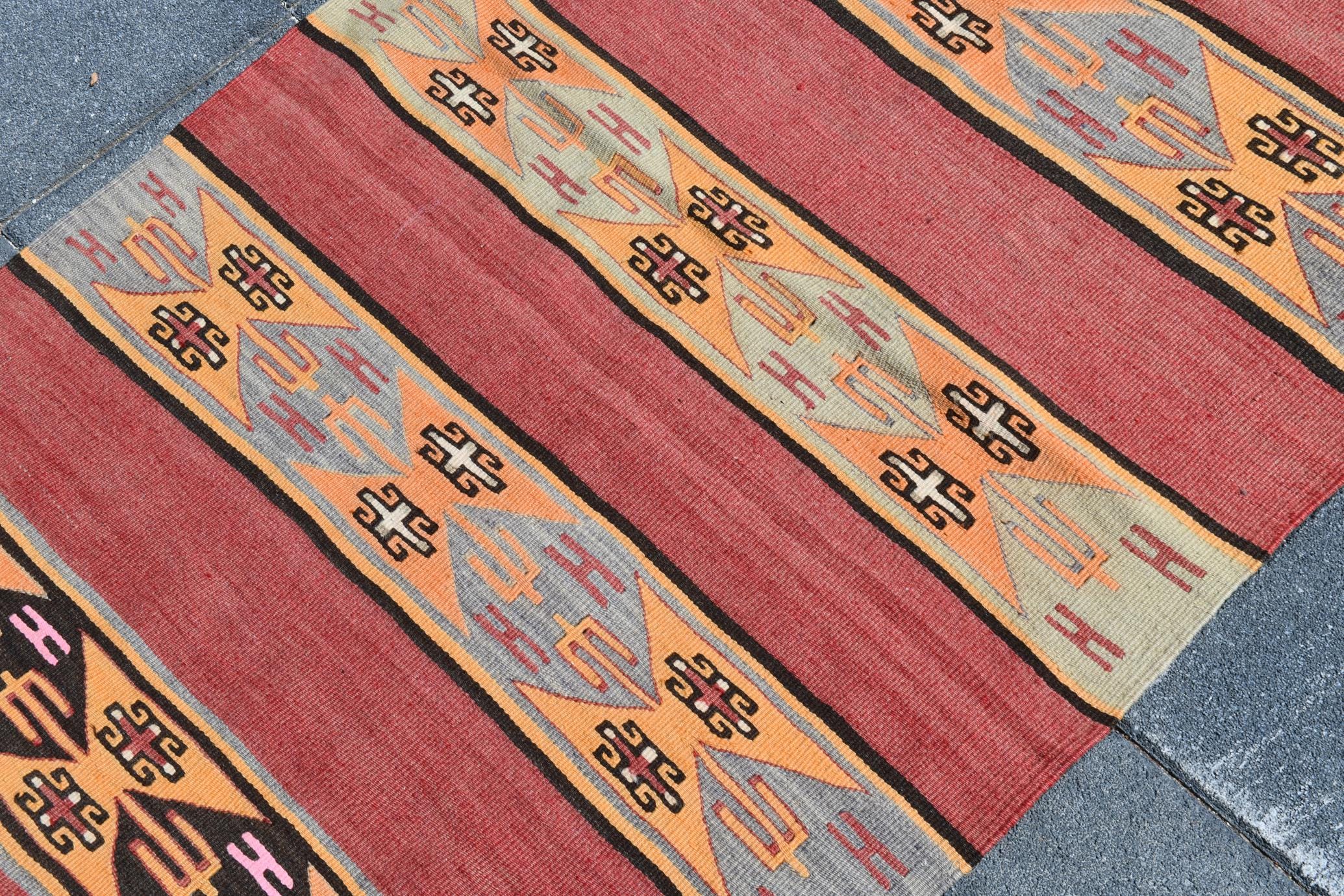 3x12 ヴィンテージ キリム ランナー ラグ、3x12 キリム ランナー