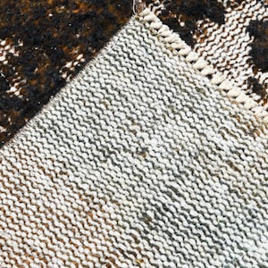 2x8 Runner Rug, 2x8 SHABBY VINTAGE RUNNER Rug, 2x8, Handmade Wool Rug, 2x8 Rug, Brown & Bronze Rug, 2x8 Vintage Runner, Hallway Runner Rug
