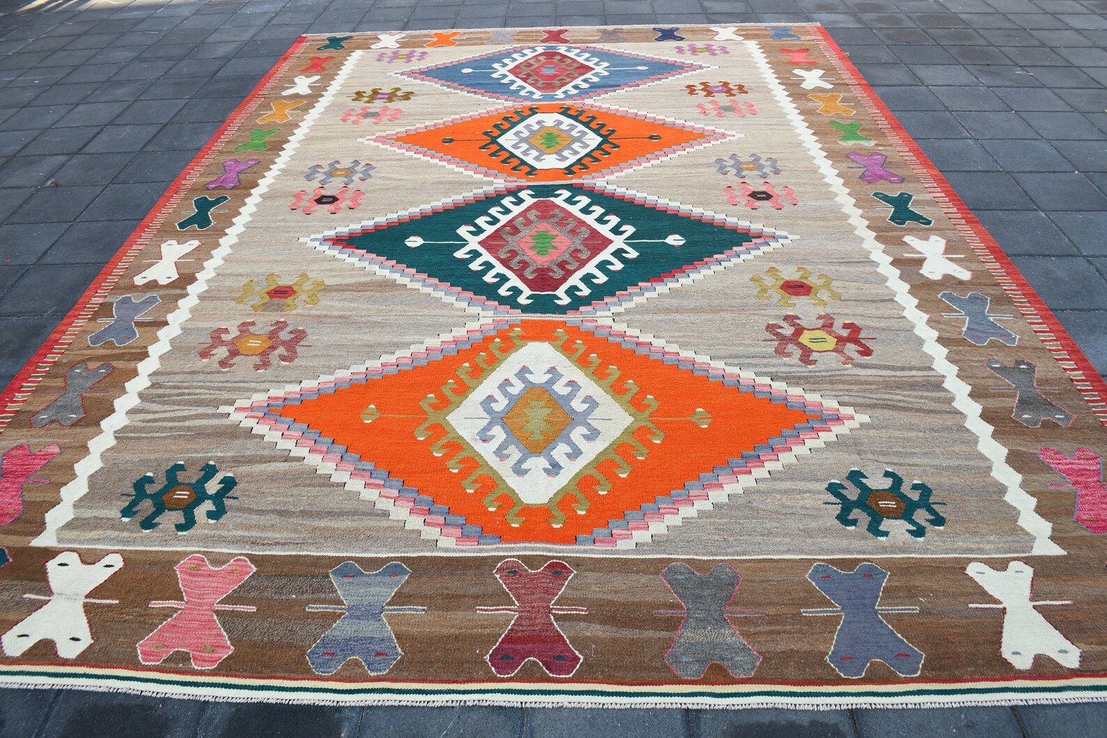 LARGE AREA RUG Oversize Kilim Rug 10x13 Kilim Rug 10.0x13.1 Etsy