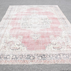 8x12 Pale Red Oversize Vintage Rug, Large Area Rug, 8x12 Vintage Rug, Handmade Wool Rug, 8x12 Rug, Oriental Style, 8x12 Turkish Rug, Antique