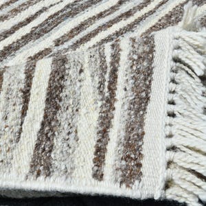 8x10 Türkischer Kelim Teppich, Kelim Teppich, Kelimteppich, Kelimteppich, Geometrischer Stil, Beige & Braun, 34357