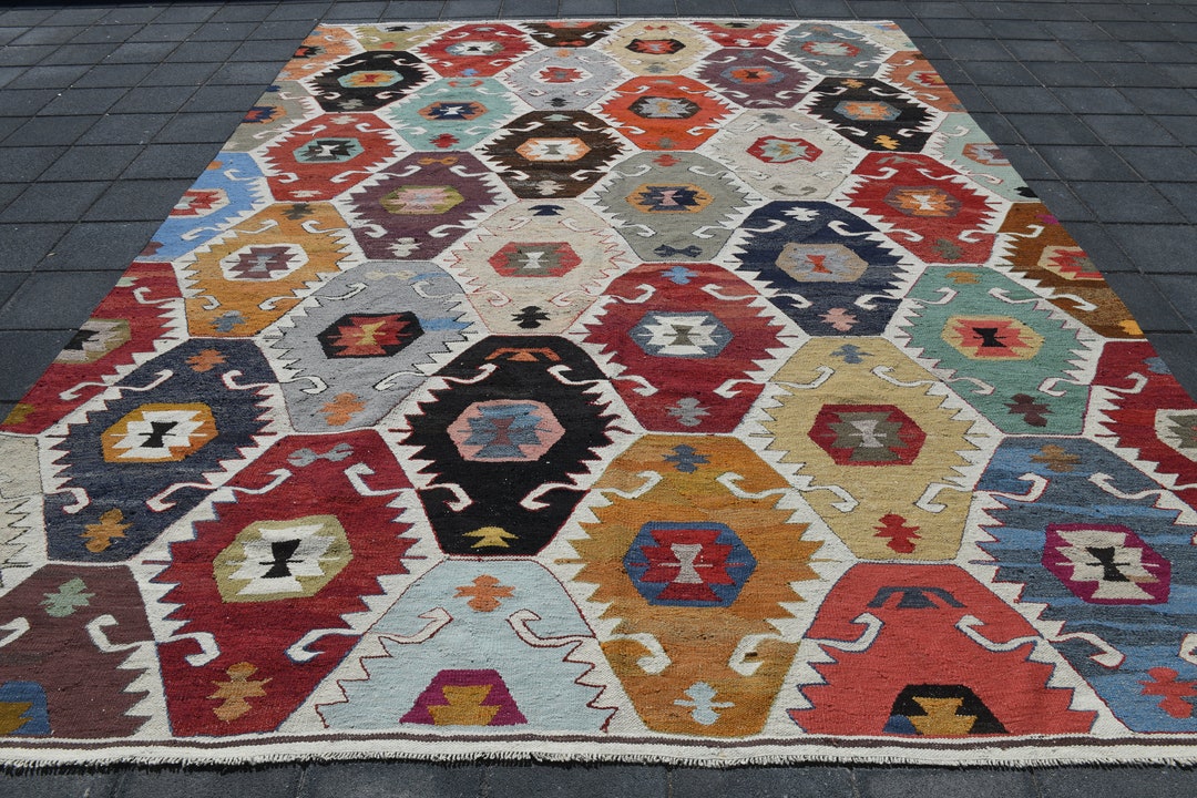 10x14 Area Rug Kilim Rug 10x14 10x14 TURKISH VINTAGE KILIM Etsy