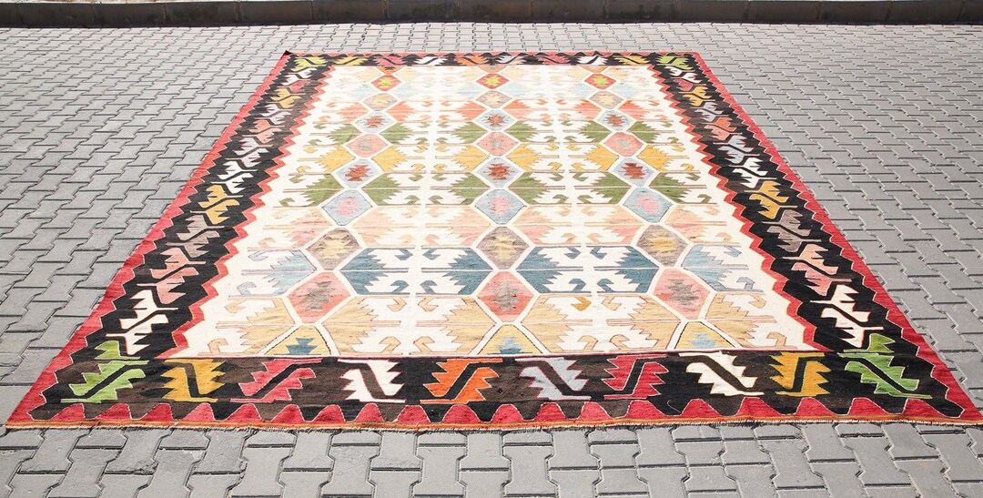 OVERSIZE KILIM RUG 11x14 Boho Kilim Rug Oversize Kilim Rug Etsy
