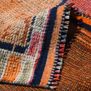 3x10 Mid Orange Vintage Runner Rug, 3x10 Vintage Runner, 3x10 Rug, Soft Handmade Wool Rug, 3x10 Turkish Runner, Oriental Style, Antique 59s