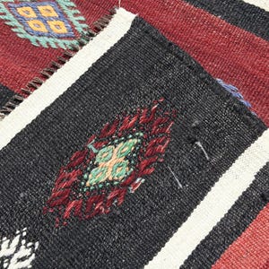 JUTE KILIM, Bohemian Geometric Design Kilim Rug, Hand Woven Wool Kilim Rug, Traditional Kilim Rug, 5x7 Kilim Rug, Vintage Rug 5x7, 5x7 Rugs