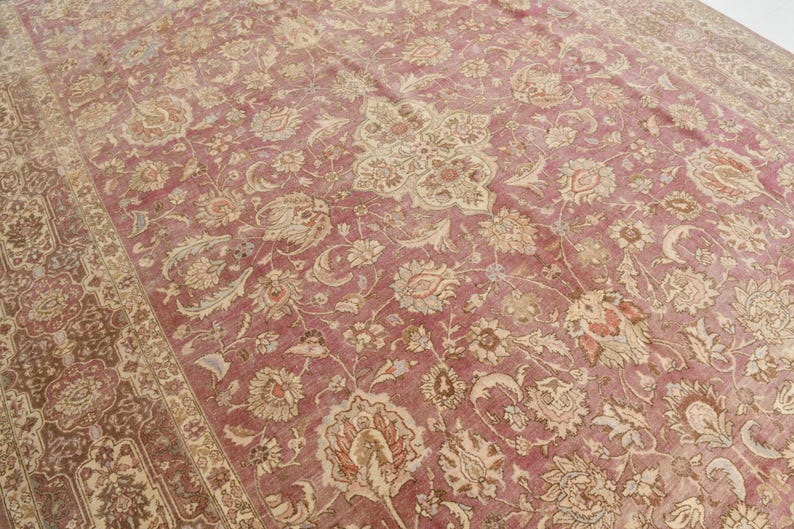 10x16 Burgundy Pink Oversize Persian Rug, Extra Large Area Rug, 10x16 ...