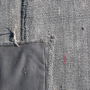 Vintage Hemp Area Rug: 5x7 Soft Gray Bohemian Decor