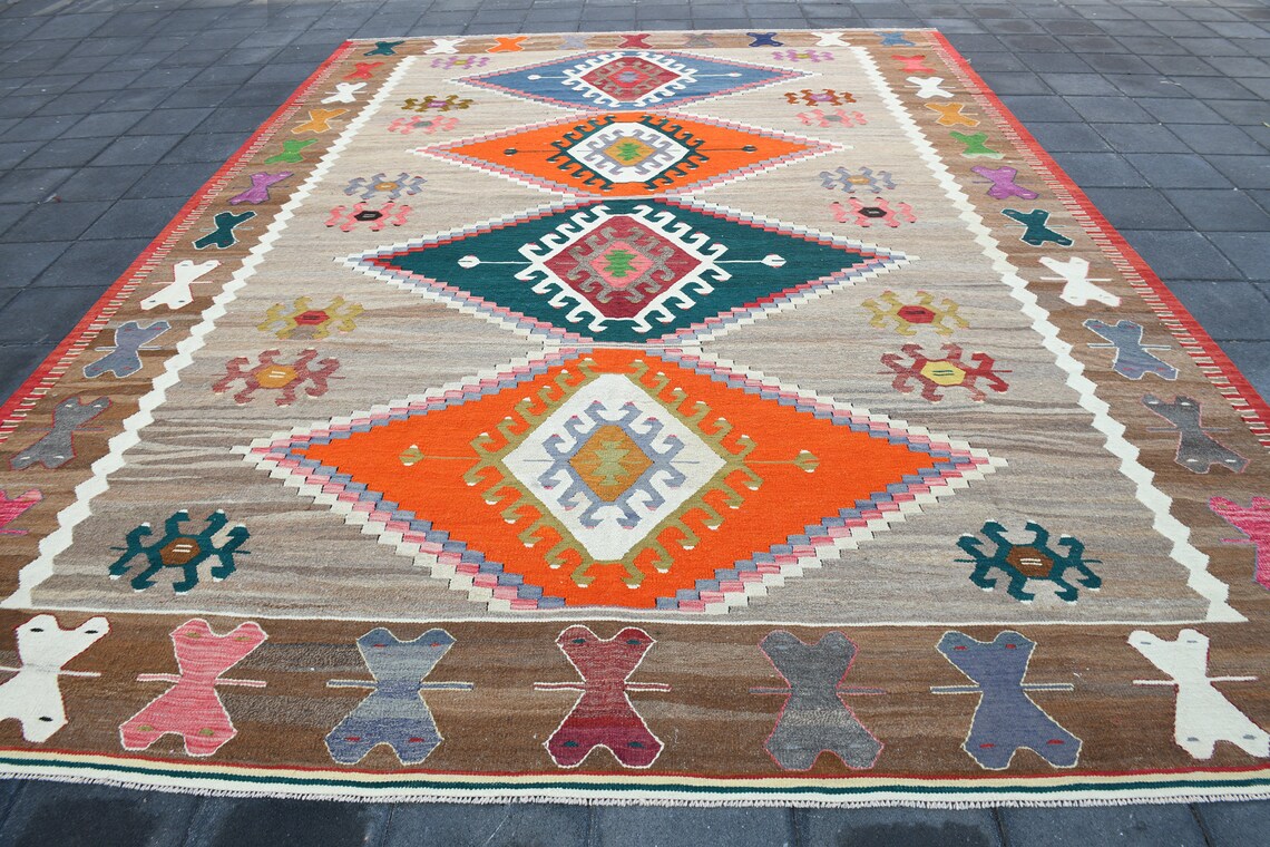 LARGE AREA RUG Oversize Kilim Rug 10x13 Kilim Rug 10.0x13.1 Etsy