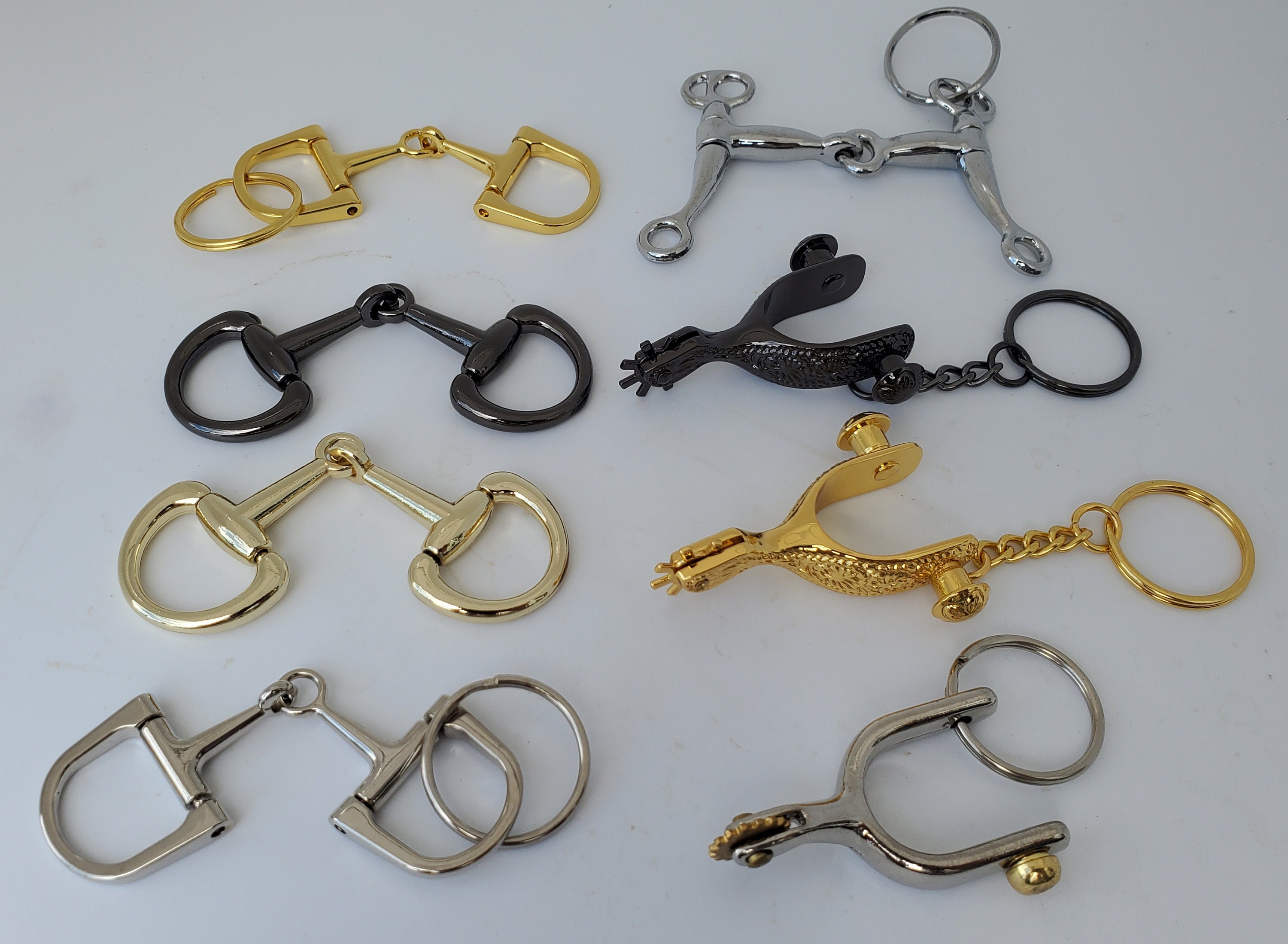 Stirrup Keyring Leather Brass Keychain Horse By LeatherElements
