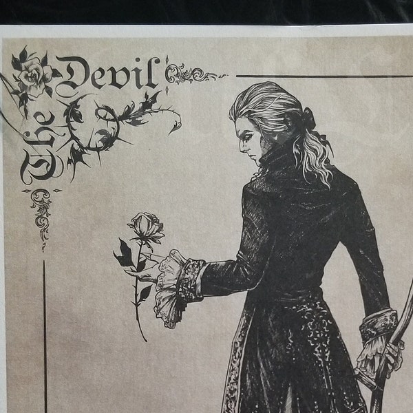 The Devil - Tarot Card - Lestat de Lioncourt - 5x7 - Art Print - Whimsical - Gothic - Vampire