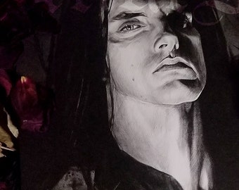 Die With Me - Peter Steele - Tipo O Negativo - Fan Art - Bellas Artes - 8.5x11