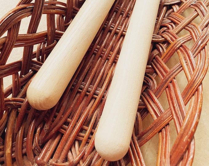 Natural Wooden Rolling Pin - Rounded Ends