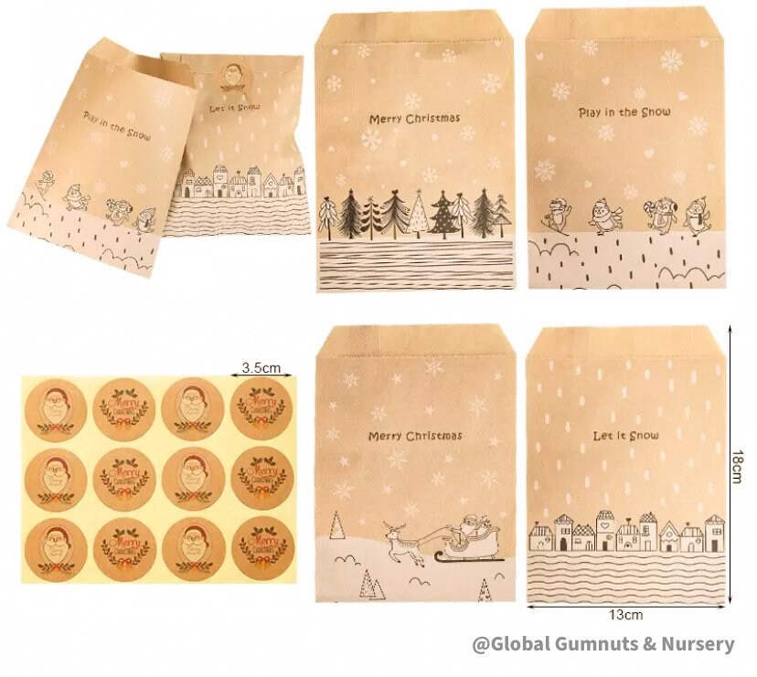 Paper ADVENT Calendar set 24 pieces DIY Christmas ADVENT calendar