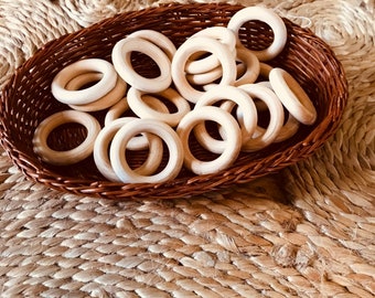 Wooden Rings 50mm | Round Shape | 5cm Diameter | DIY Wood Projects