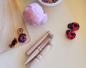 3-Piece Wooden Craft & Modeling Tool Set | Set of 3 Wooden play dough Tools | Sensory Assist | Montessori | 3-Piece Wooden Modeling Tool Set