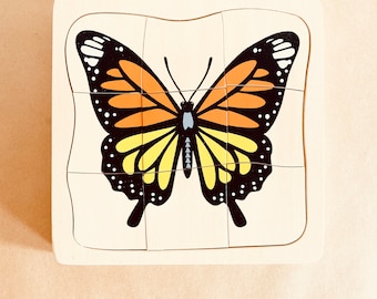 Butterfly Life Cycle PUZZLE | Montessori | SQUARE