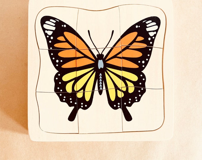 Butterfly Life Cycle PUZZLE | Montessori | SQUARE