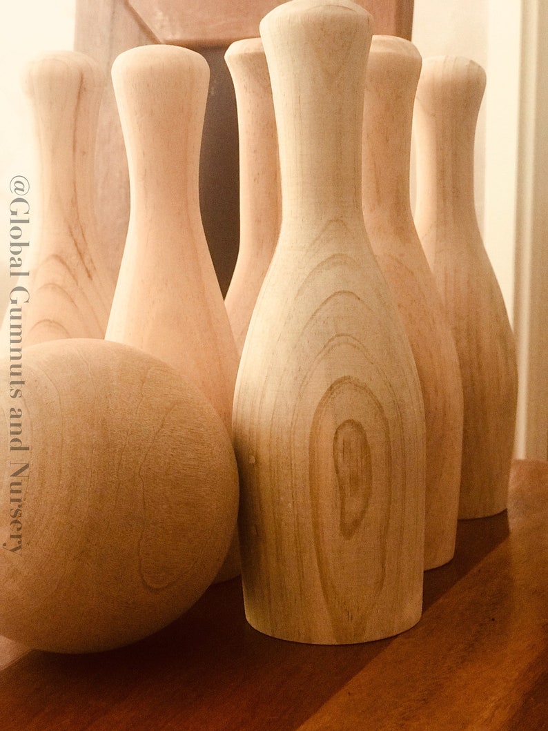 Handmade Ten Pin Bowling Set