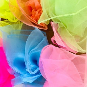 Bright Sensory Scarves Play Silks 6 Colour Set Scarf image 6