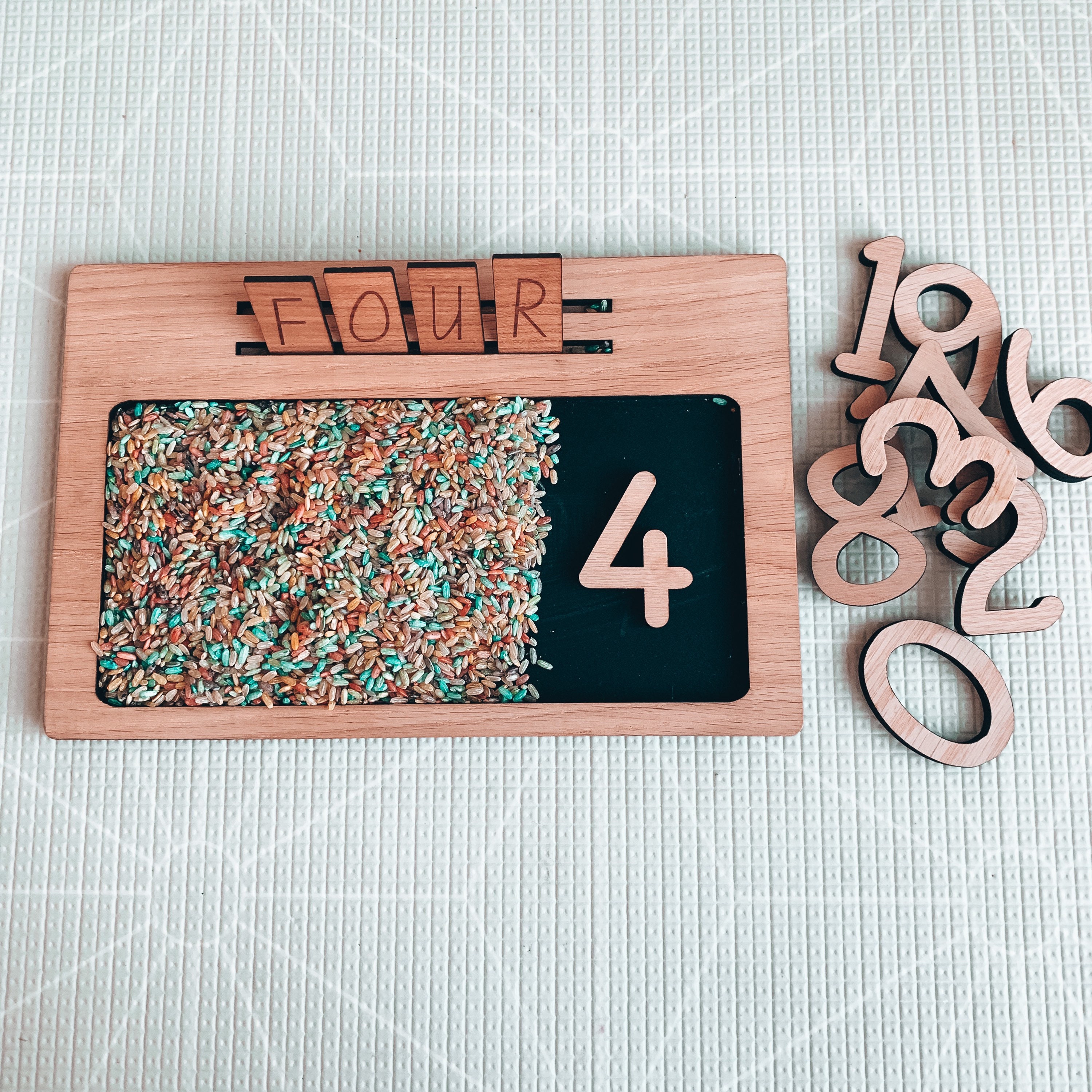 Numbers 0 20 wooden rectangle tiles number learning tools etsy