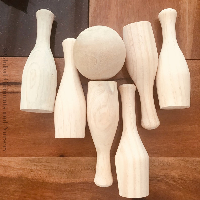 Handmade Ten Pin Bowling Set