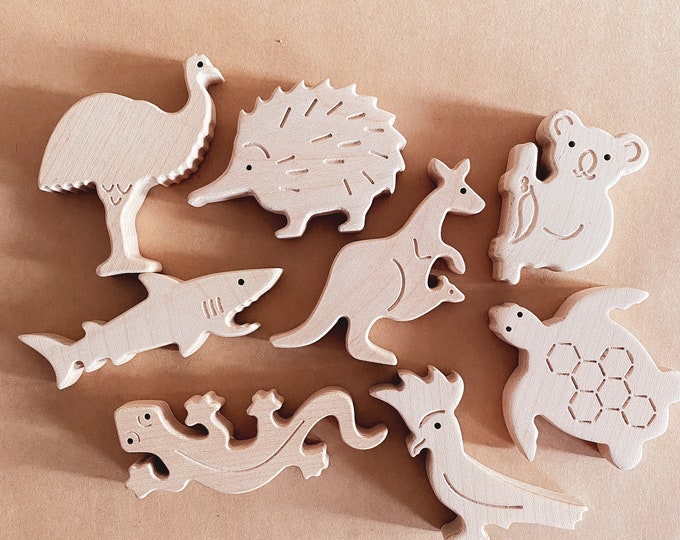 Aussie Animals, Australian 8 Set | Australian Native Animals | Scandi style | Montessori