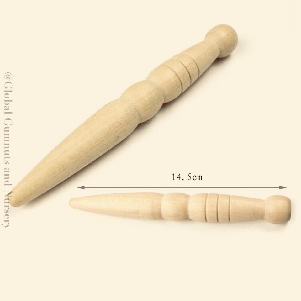 Set of 3 Wooden Playdough Tools Sensory Assist Montessori Etsy