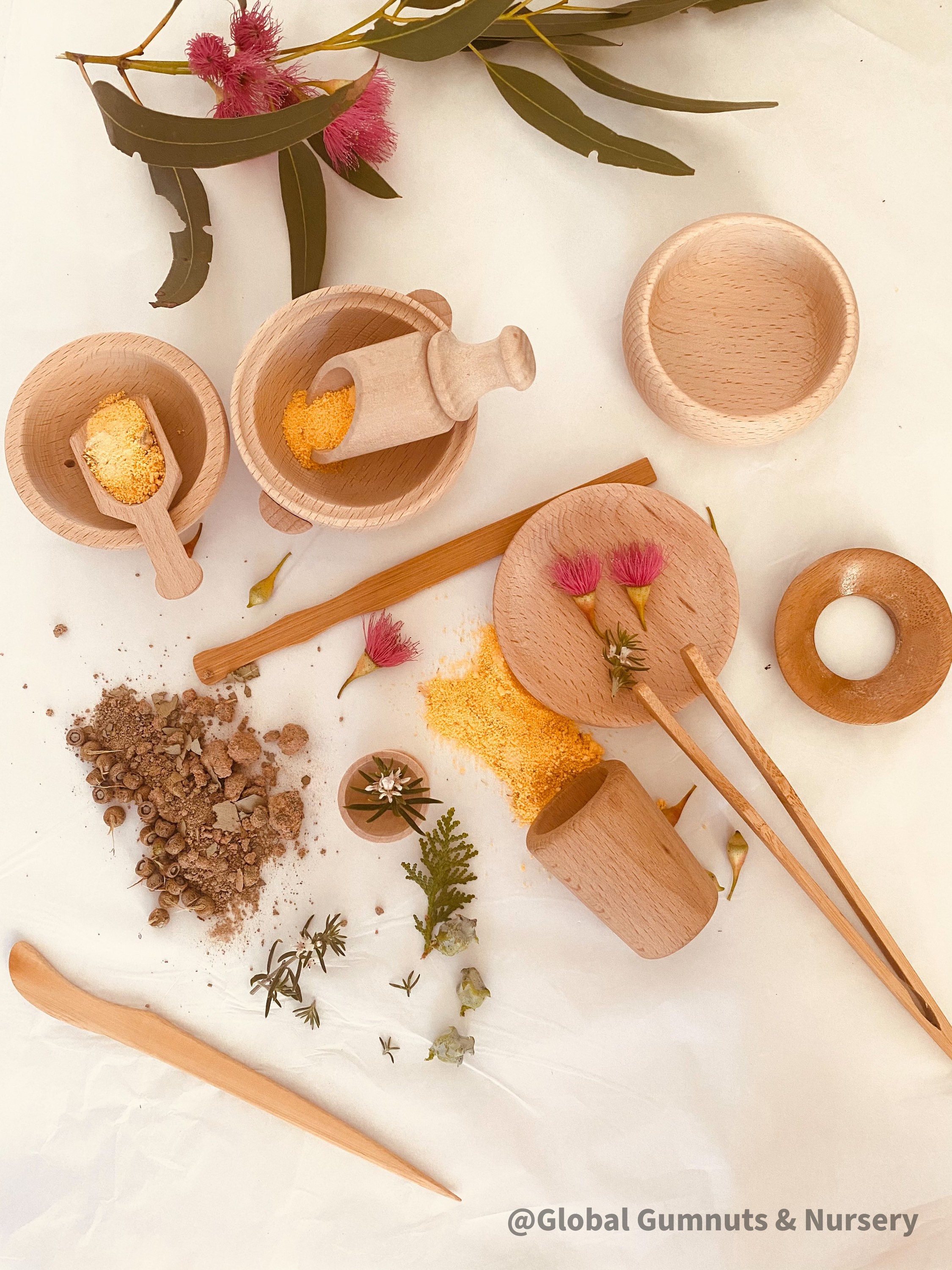 Potion Tool Kits Wooden Accessories Natural Toys Scoop Playset