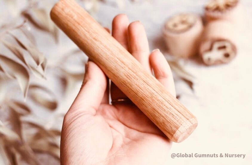 Wooden Rolling Pin - Play Dough or Clay Roller - Natural Playbox